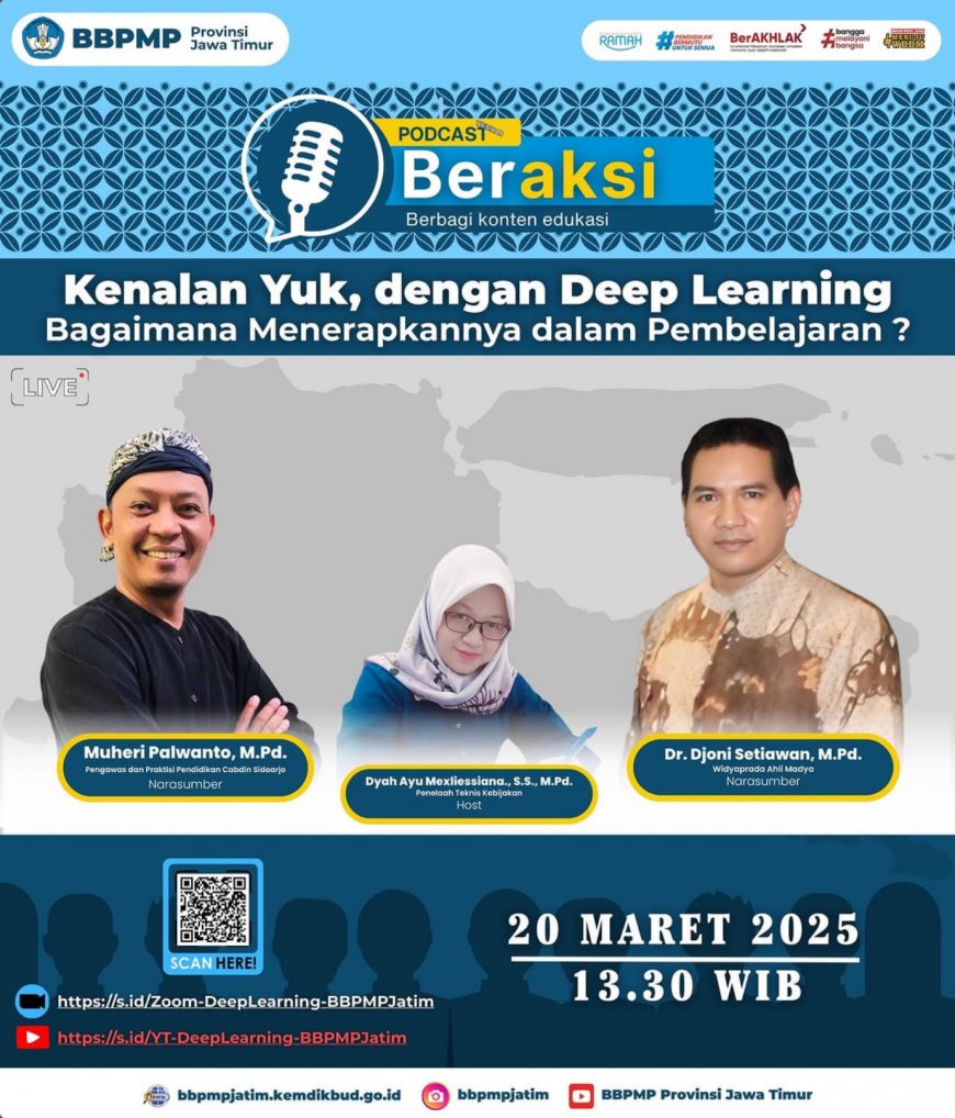 [20 Maret 2025] Deep Learning dalam Pembelajaran-Inovasi dan Implementasi Canggih untuk Pendidikan Masa Depan 