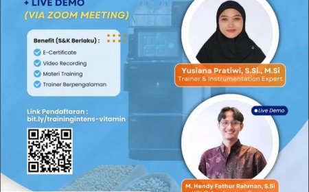 [3 Mei 2025] ONLINE TRAINING "MASTERING VITAMIN ANALYSIS TECHNIQUE IN FOOD & FEED + LIVE DEMO"