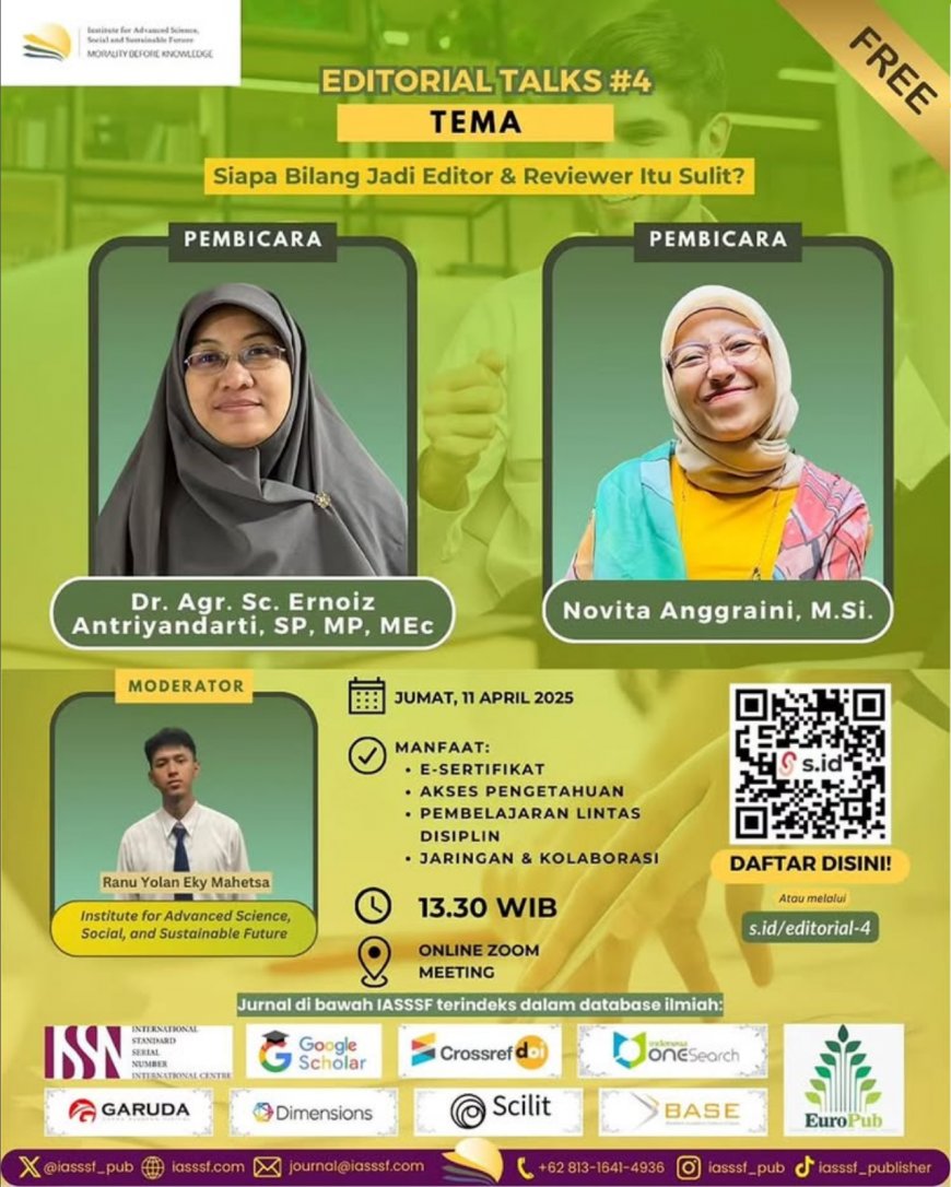 [11 April 2025] SIAPA BILANG JADI EDITOR & REVIEWER ITU SULIT? 