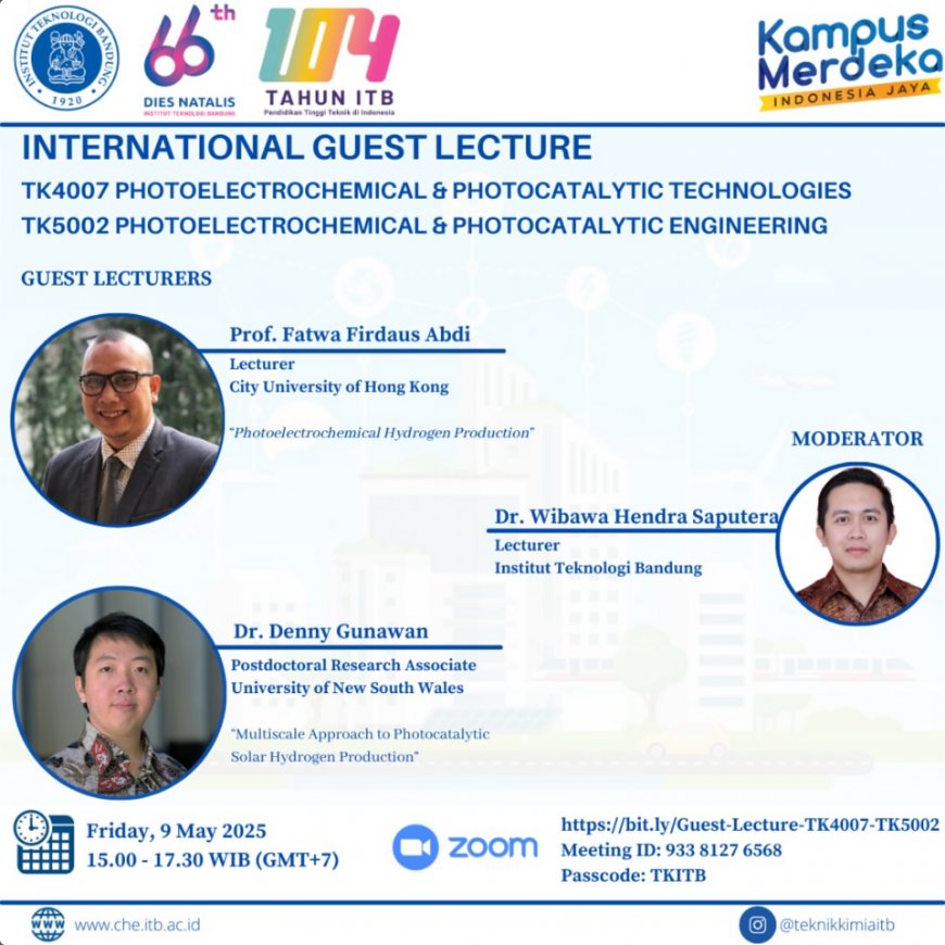 [9 May 2025] Webinar Photoelectrochemical & Photocatalytic Technologies/Engineering