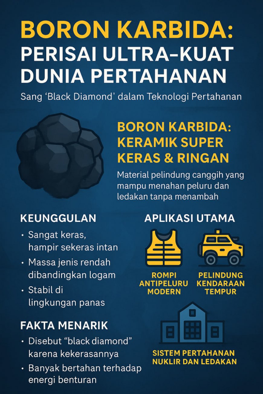Ringan tapi Tangguh: Kisah Kristal Boron Karbida di Garis Depan Pertahanan