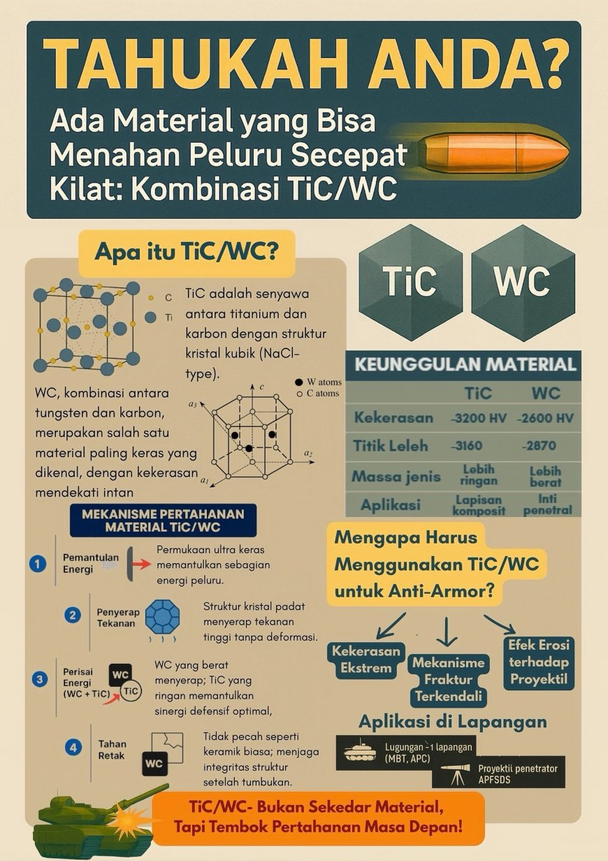 Bukan Baja Biasa! Ini Rahasia Material Super yang Tak Bisa Ditembus Peluru: TiC/WC