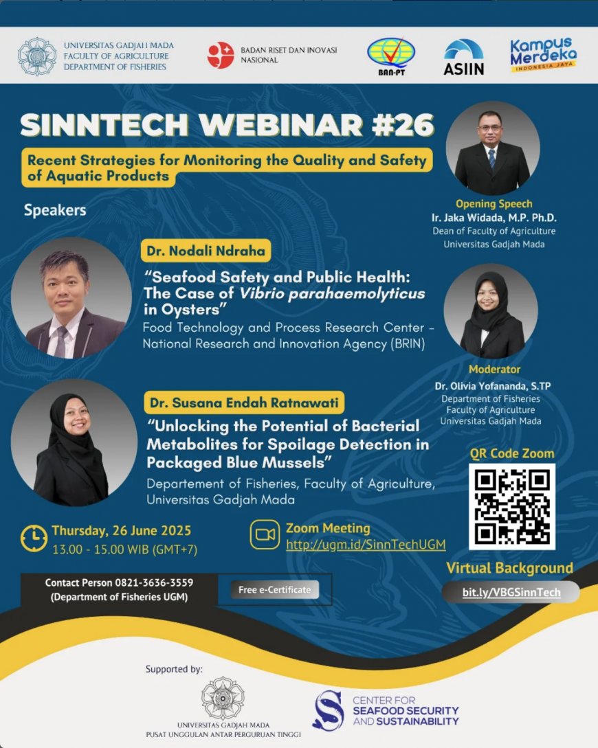 [June 26, 2025] Webinar Recent Strategies for Monitoring the Quality and Safety of Aquatic Products