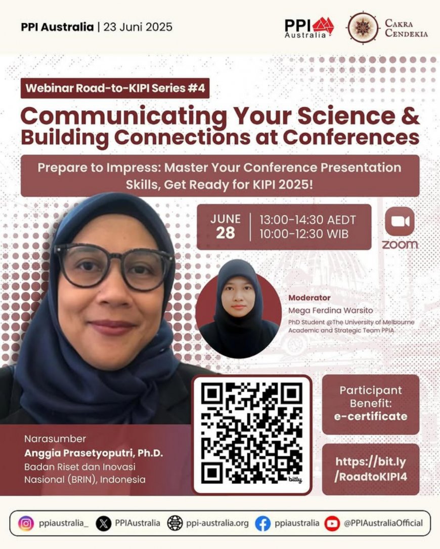 [28 Juni 2025] Webinar Communicating Your Science and Building Connections at Conference