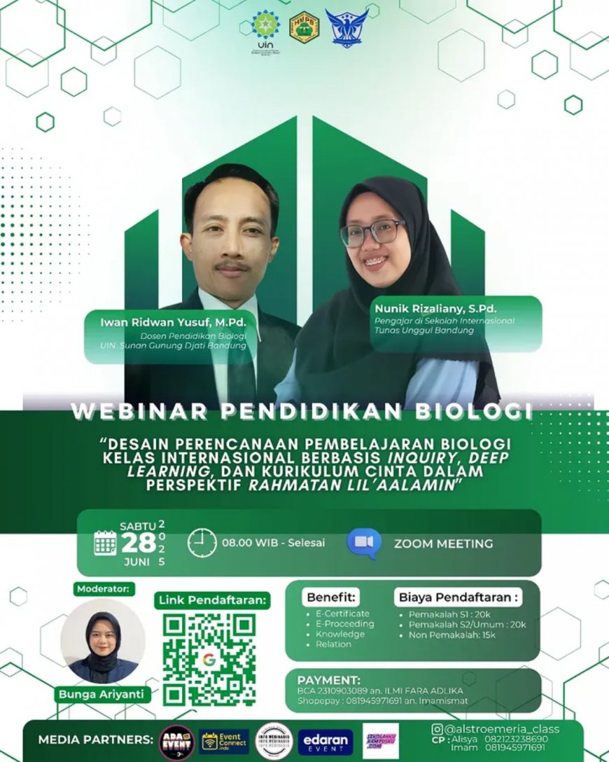[28 Juni 2025] Webinar Desain Perencanaan Pembelajaran Biologi Kelas Internasional