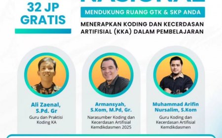 [ 21 – 23 Juli 2025 ] Diklat Nasional Menerapkan Koding dan Kecerdasan Artifisial (KKA) dalam Pembelajaran