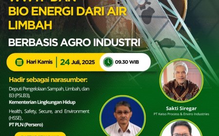 [24 Juli 2025] WEBINAR TEKNOLOGI TERBARU WWTP DAN BIO ENERGI DARI AIR LIMBAH BERBASIS AGRO INDUSTRI