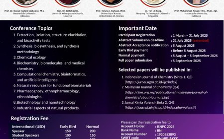 [September 11–12, 2025]  International Seminar on Natural Product Chemistry (ISNPC 2025)