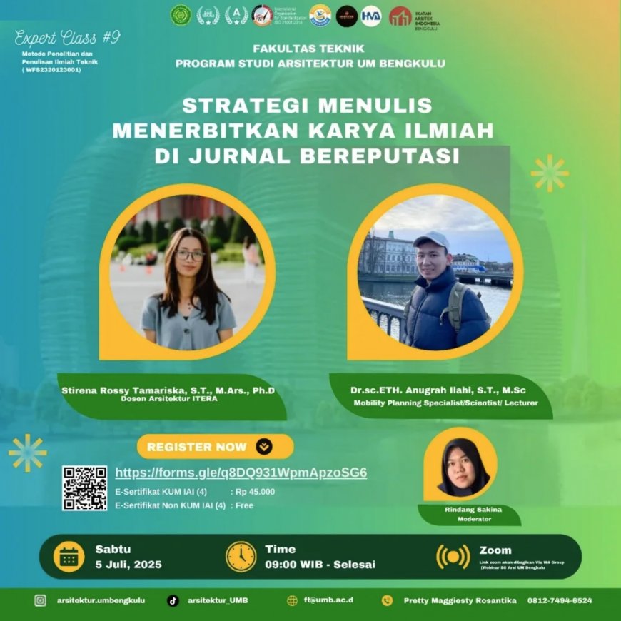 [5 Juli 2025] WEBINAR STRATEGI MENULIS & MENERBITKAN KARYA ILMIAH DI JURNAL BEREPUTASI