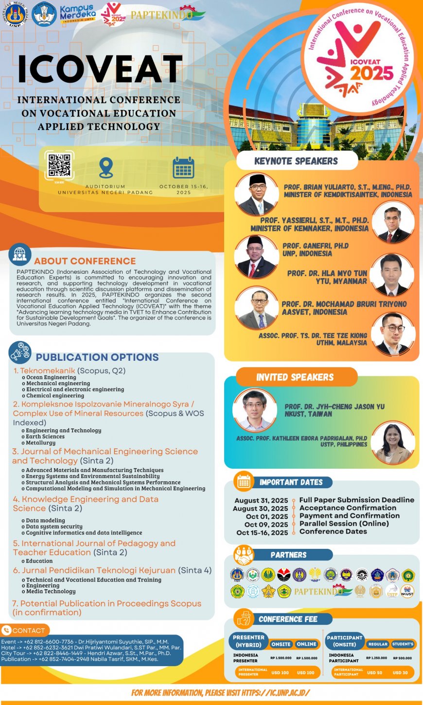 [October 15-16, 2025] The International Conference on Vocational Education and Applied Technology (ICOVEAT)