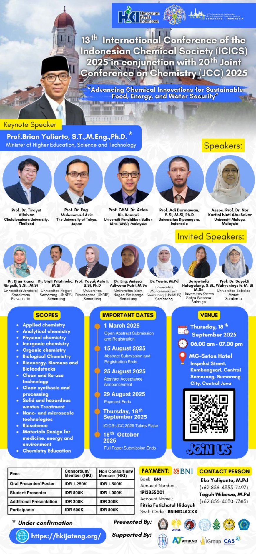 [September 18, 2025]  The 13th International Conference of the Indonesian Chemical Society (ICICS) 2025
