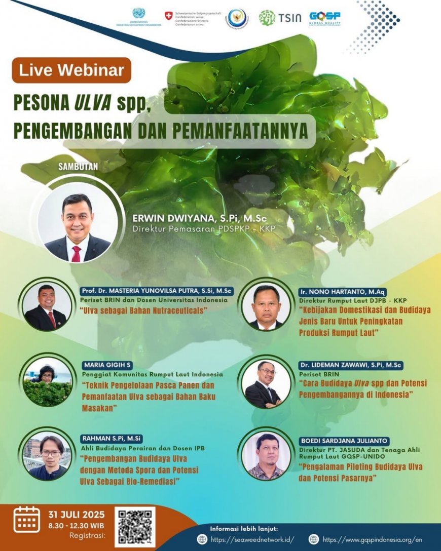 [31 JULI 2025] Webinar PESONA ULVA spp PENGEMBANGAN DAN PEMANFAATANNYA