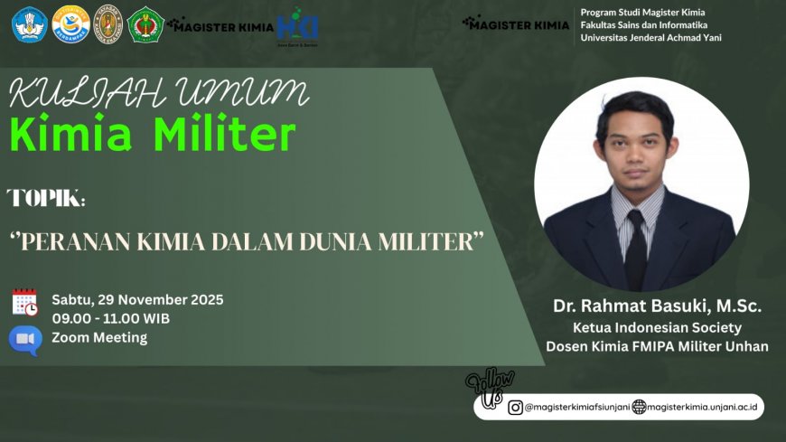 [29 November 2025] KULIAH UMUM MAGISTER KIMIA – UNJANI