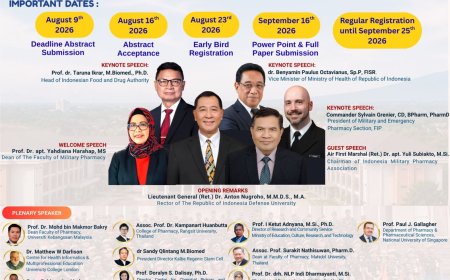 [25-26 Sep 2026] The 6th International Conference on Pharmaceutical Sciences and Military Pharmacy (ICOPMAP) in conjunction with Indonesian Military Pharmacy Association     