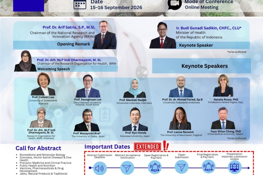 [15-16 Sept 2026] The 3rd International Conference for Health Research (ICHR) 2026
